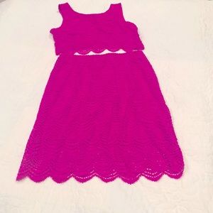 Lilly Pulitzer crop top and skirt set